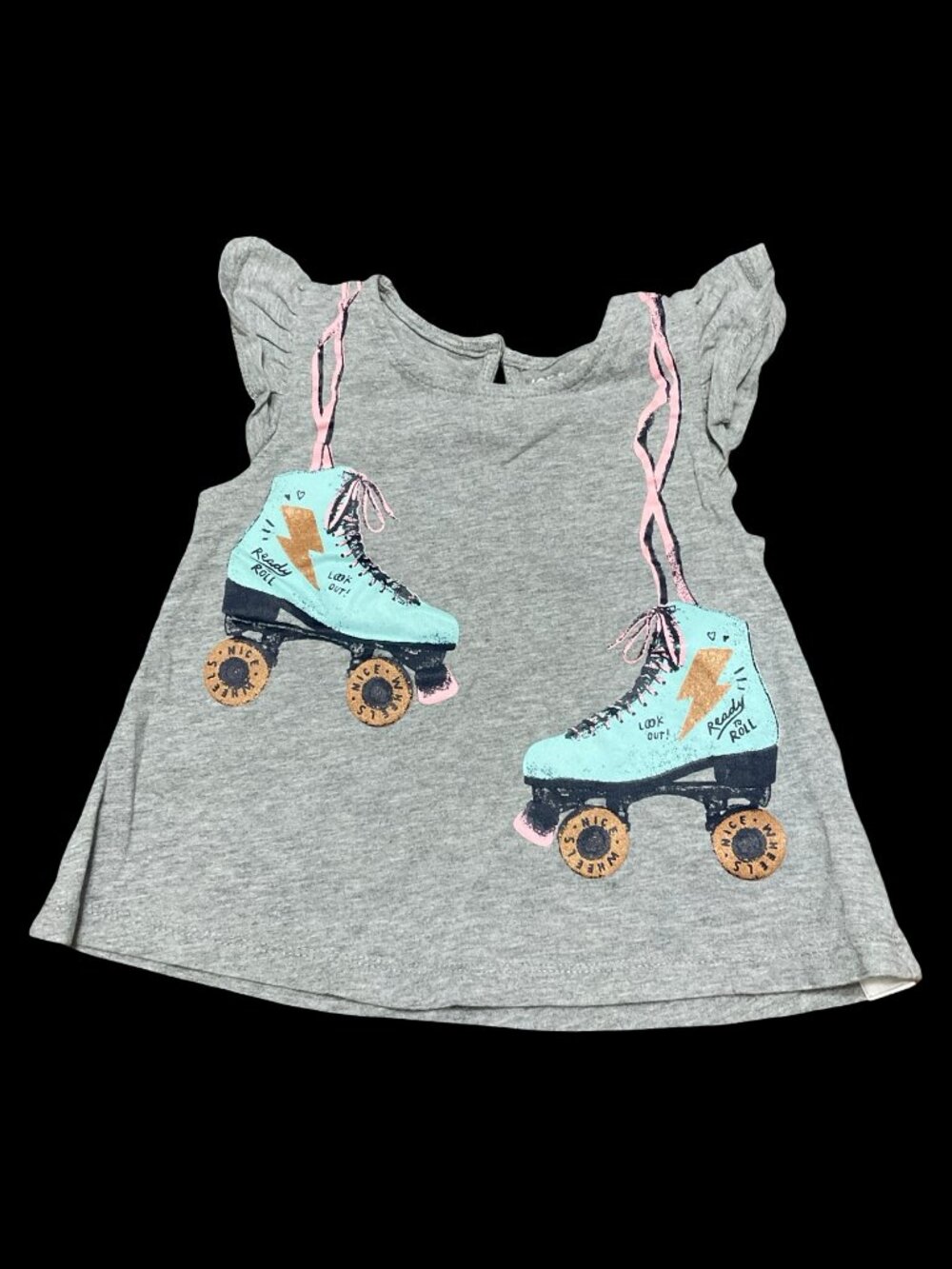 🌻10/$25 - Grey Tank Top w/ Roller Skate Graphic
